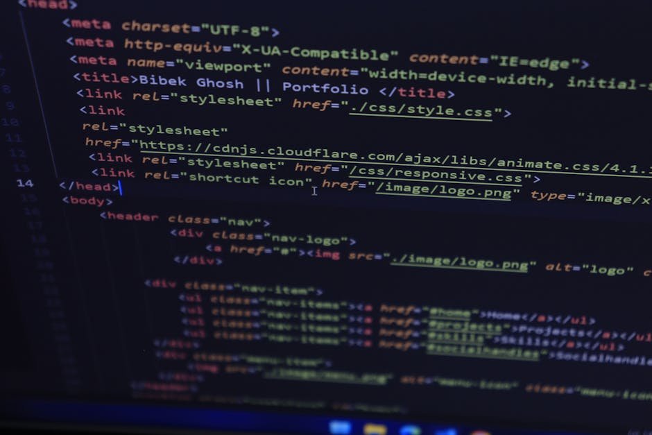 generative ui static web design - Close-up of HTML and CSS code displayed on a computer screen, ideal for tech and programming themes.